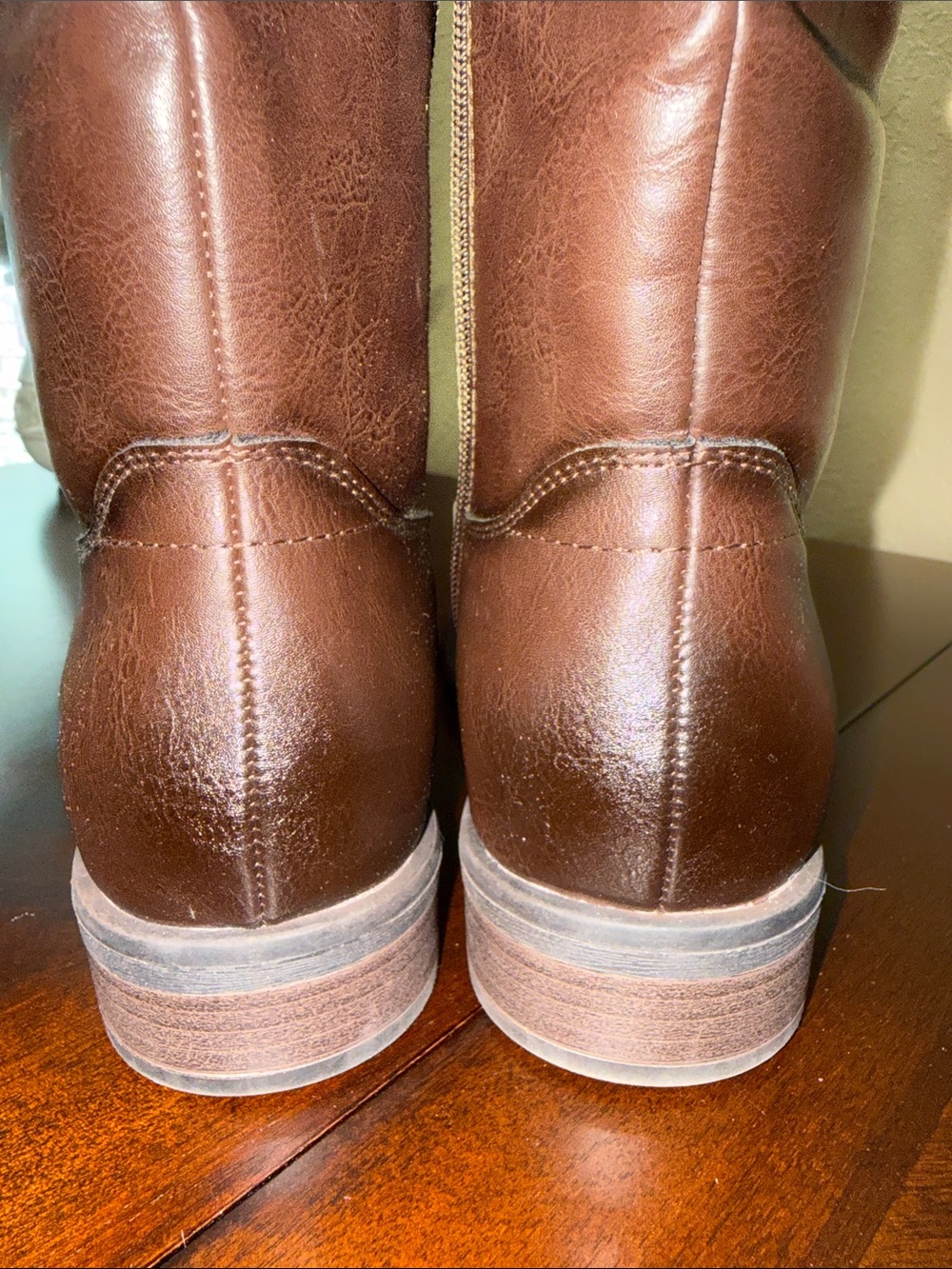 FRYE AND CO. Wide Calf Charlize Women's Tall Riding Boots Dark Brown size 9 - Picture 10 of 14
